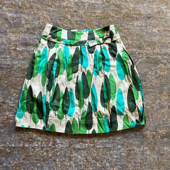 Orla Kiely Tree Print Silk Skirt 1 - Picture 7 of 13